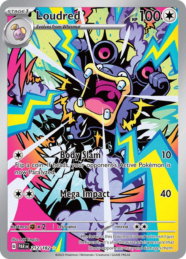 Pokemon Loudred 212/182 Paradox Rift