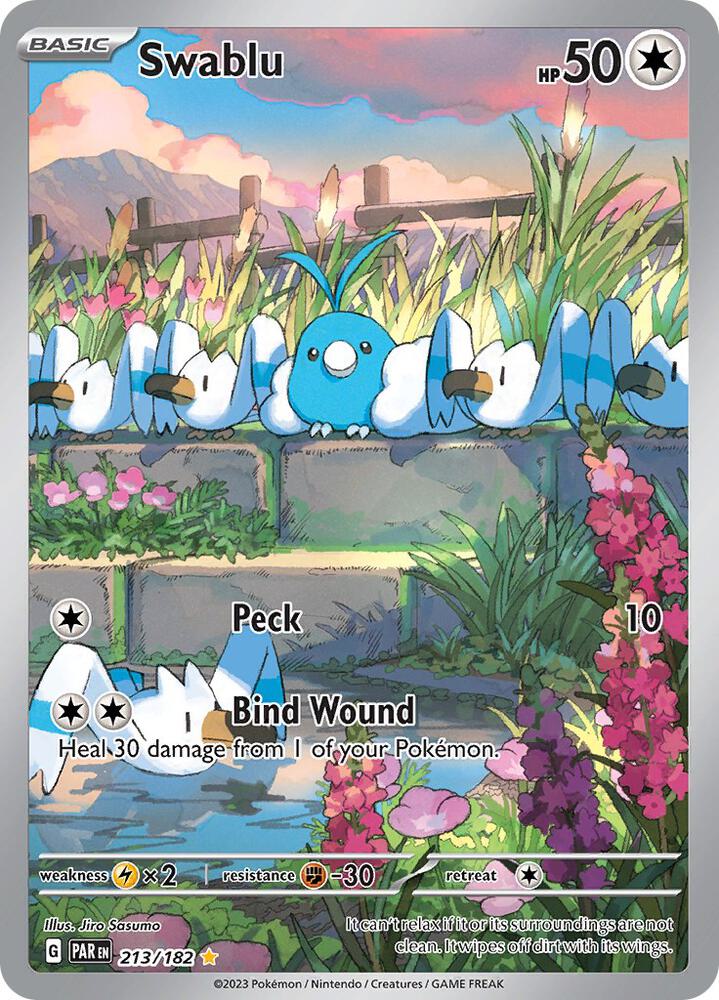 Pokemon Swablu 213/182 Paradox Rift
