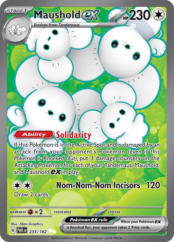 Pokemon Maushold ex 233/182 Paradox Rift