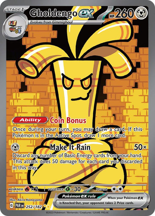 Pokemon Gholdengo ex 252/182 Paradox Rift