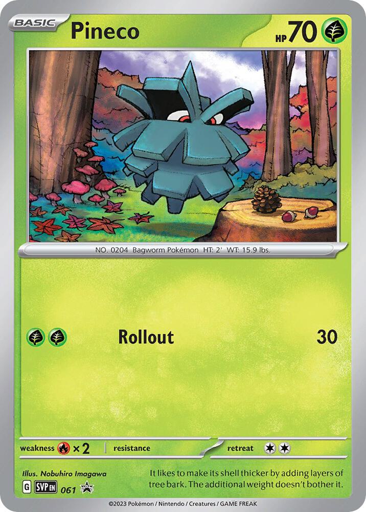 Pokemon Pineco 61 SVP Black Star Promos