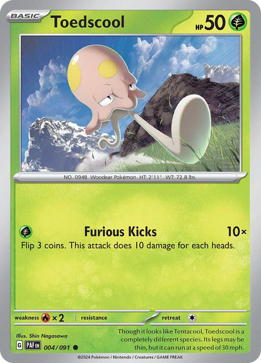 Pokemon Toedscool 4/91 Paldean Fates
