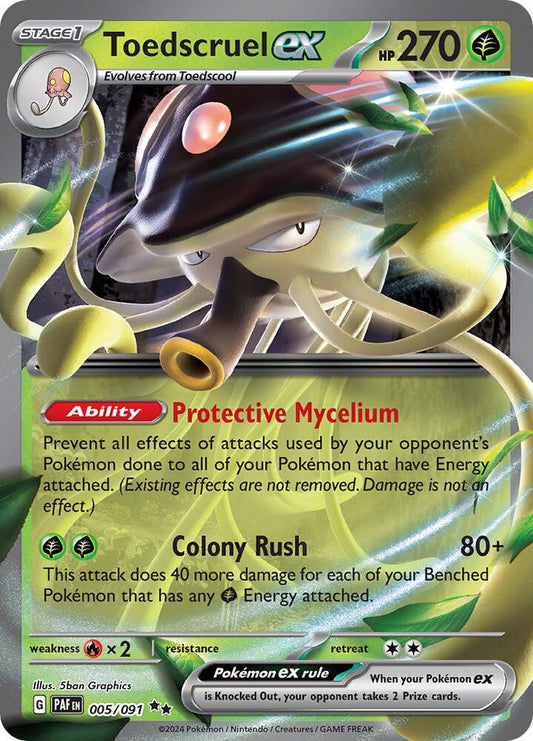 Pokemon Toedscruel ex 5/91 Paldean Fates