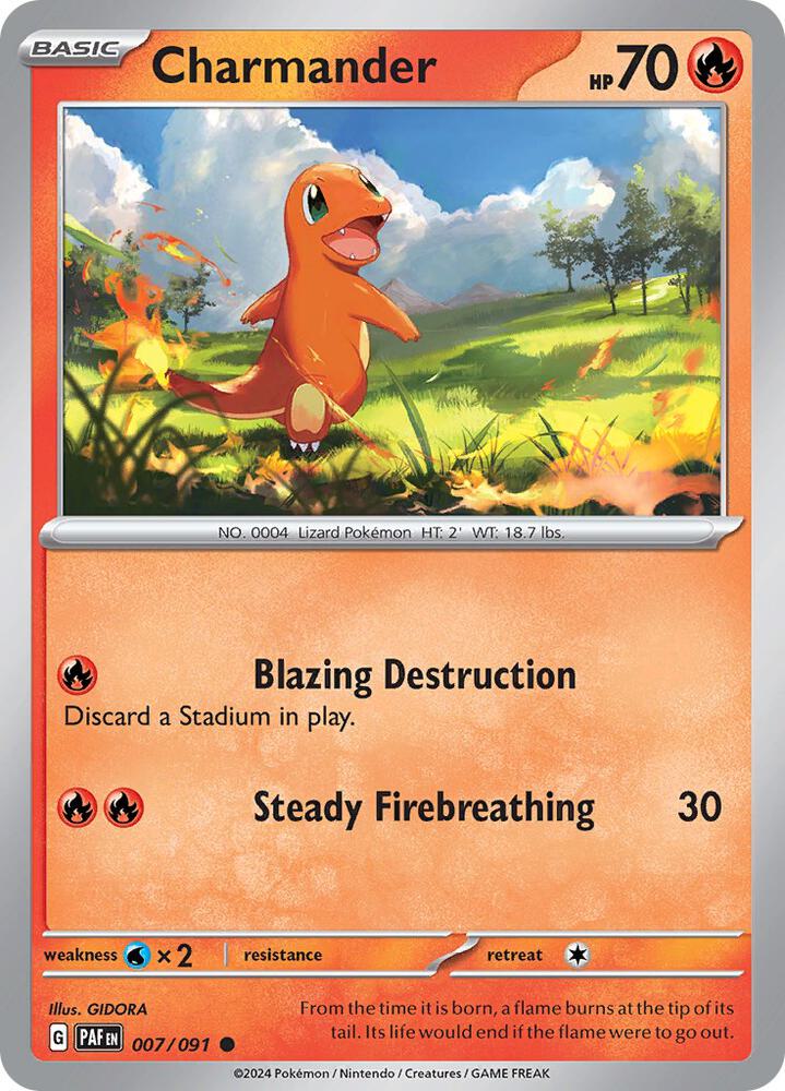 Pokemon Charmander 7/91 Paldean Fates