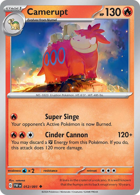 Pokemon Camerupt 12/91 Paldean Fates