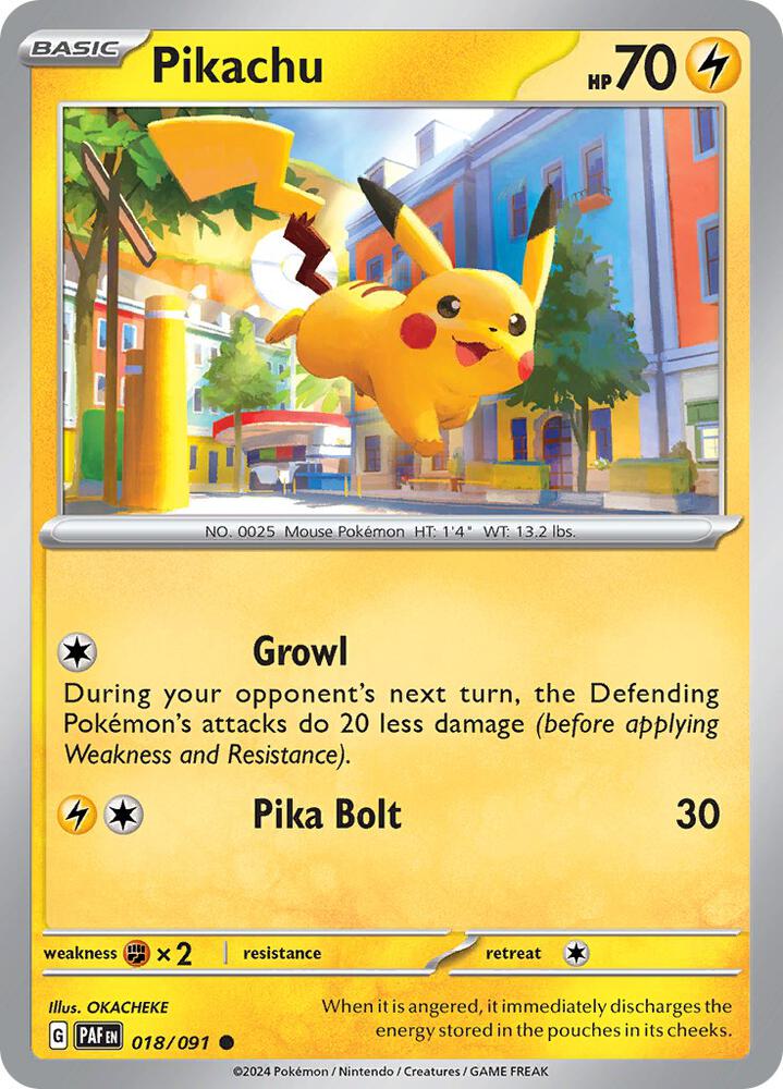Pokemon Pikachu 18/91 Paldean Fates