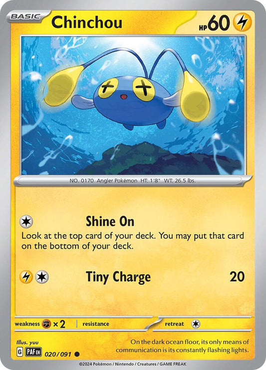 Pokemon Chinchou 20/91 Paldean Fates