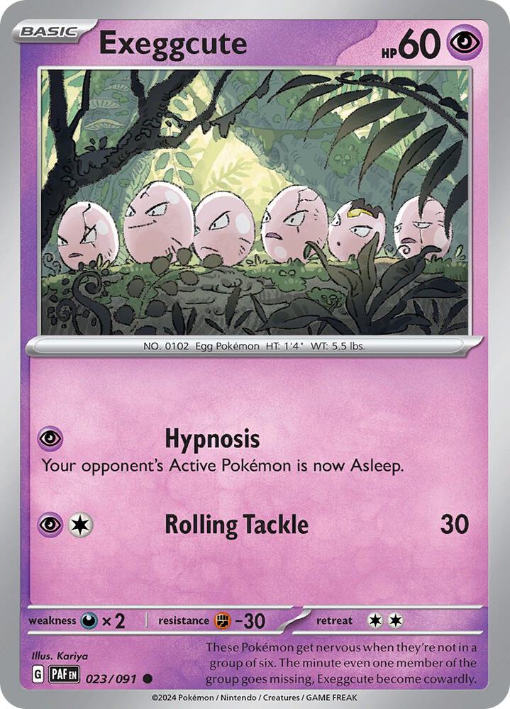 Pokemon Exeggcute 23/91 Paldean Fates