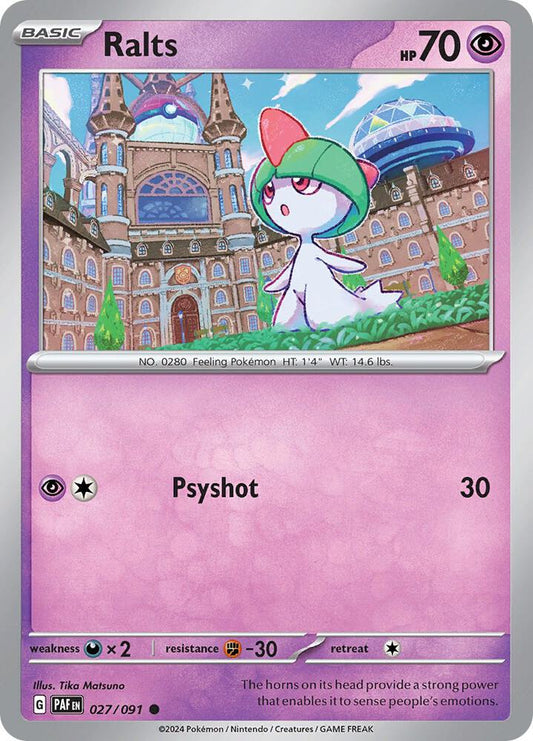 Pokemon Ralts 27/91 Paldean Fates
