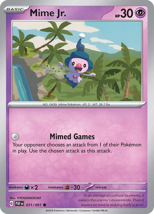 Pokemon Mime Jr. 31/91 Paldean Fates