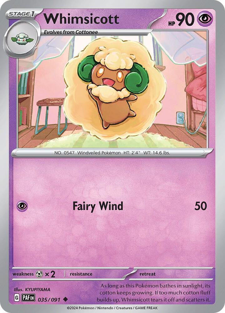 Pokemon Whimsicott 35/91 Paldean Fates