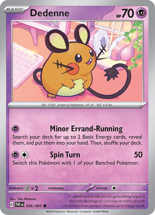 Pokemon Dedenne 36/91 Paldean Fates