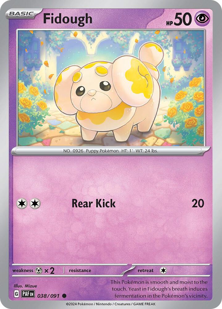 Pokemon Fidough 38/91 Paldean Fates