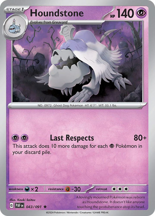 Pokemon Houndstone 43/91 Paldean Fates