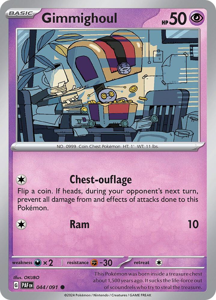Pokemon Gimmighoul 44/91 Paldean Fates