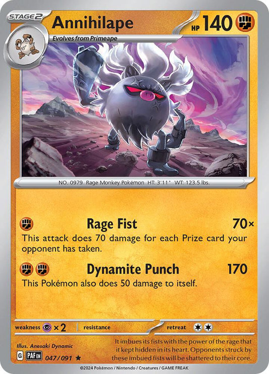 Pokemon Annihilape 47/91 Paldean Fates