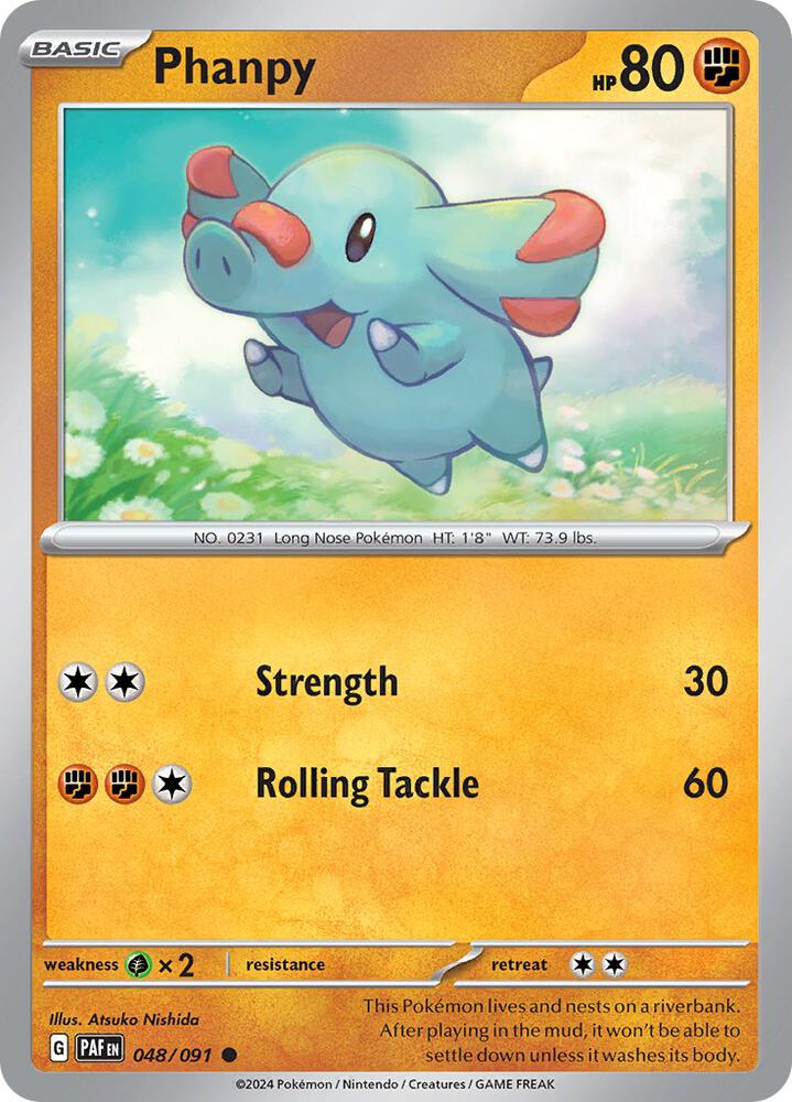 Pokemon Phanpy 48/91 Paldean Fates