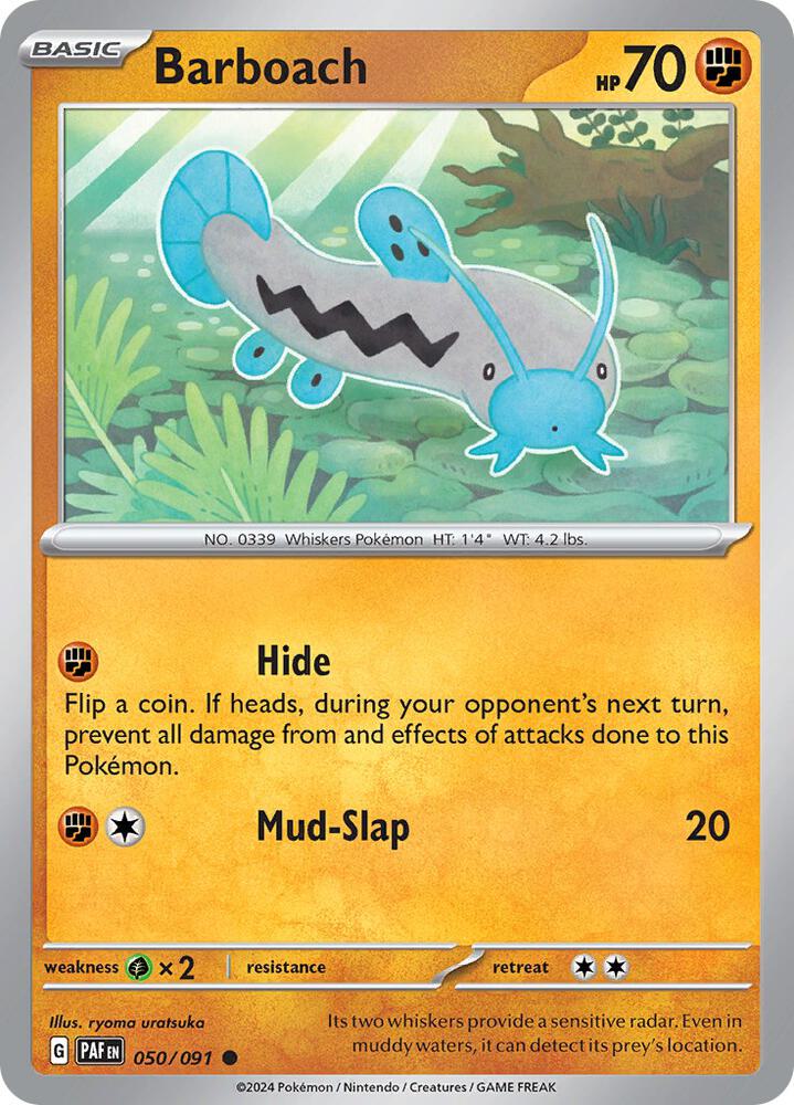 Pokemon Barboach 50/91 Paldean Fates