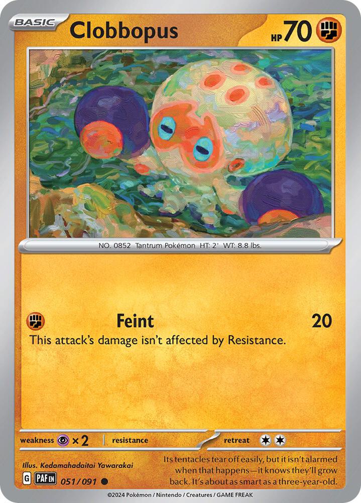 Pokemon Clobbopus 51/91 Paldean Fates