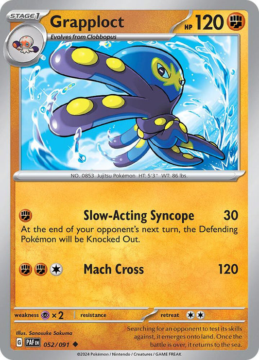 Pokemon Grapploct 52/91 Paldean Fates