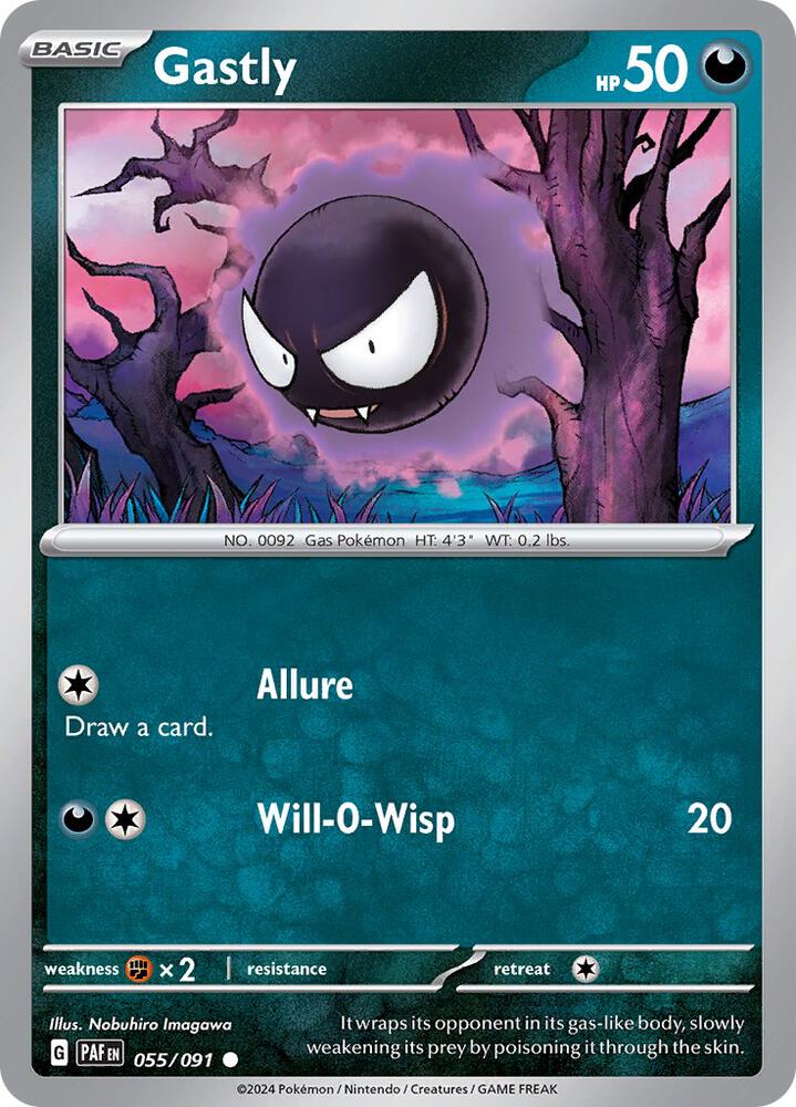 Pokemon Gastly 55/91 Paldean Fates