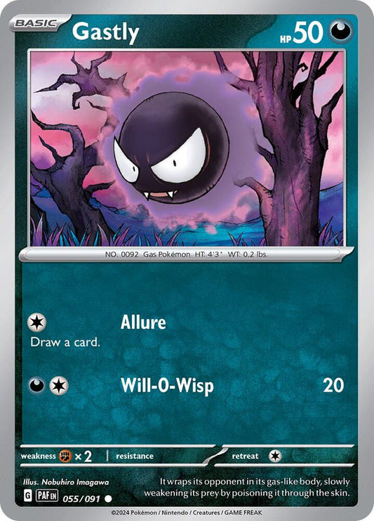 Pokemon Gastly 55/91 Paldean Fates