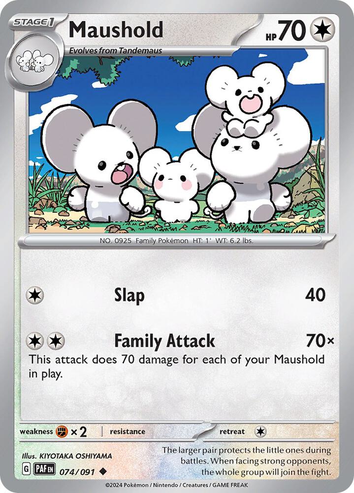Pokemon Maushold 74/91 Paldean Fates