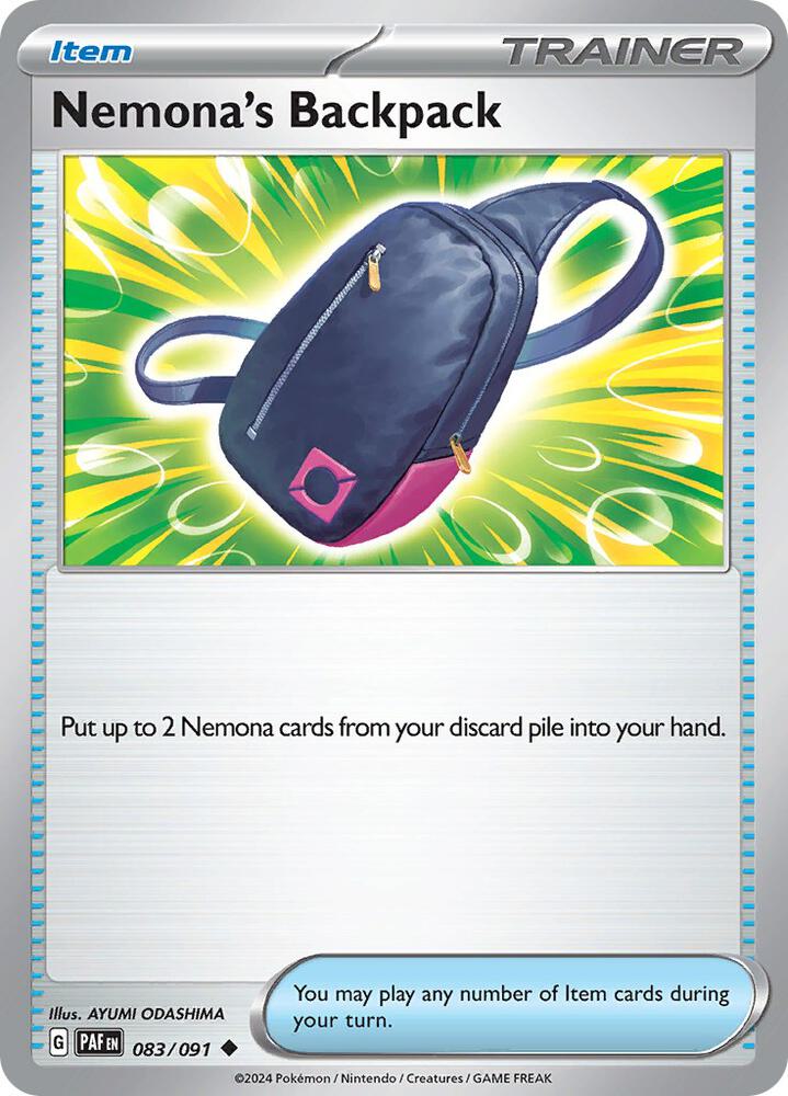 Pokemon Nemona's Backpack 83/91 Paldean Fates