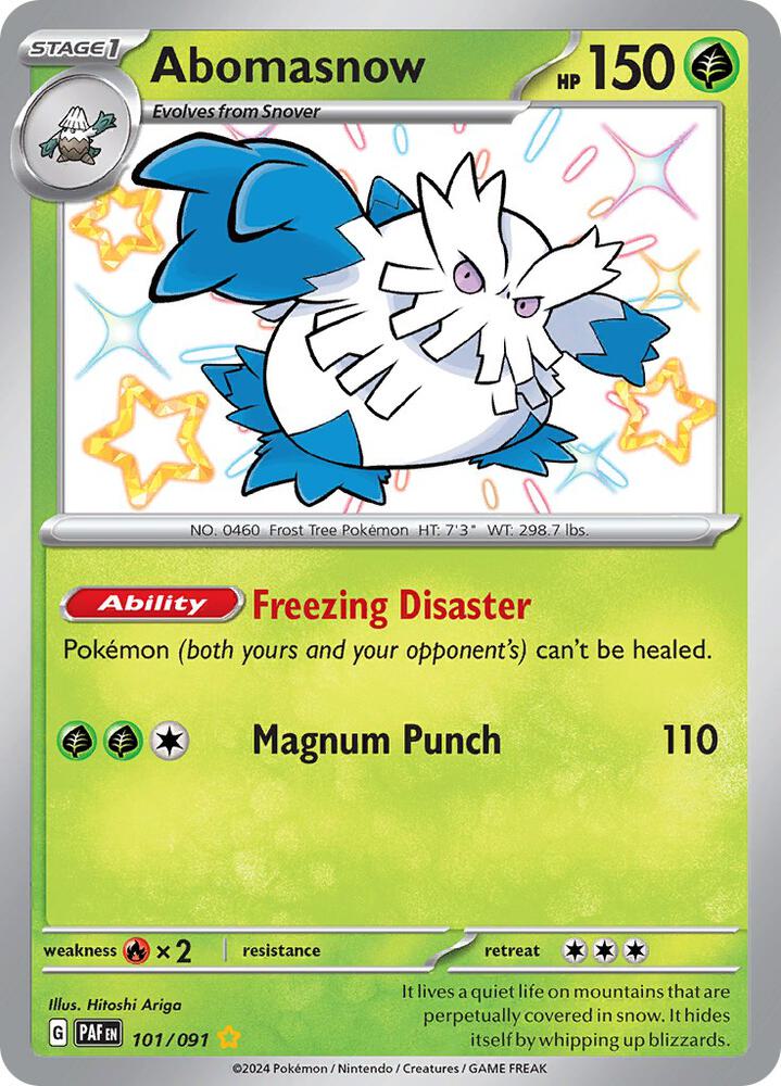 Pokemon Abomasnow 101/91 Paldean Fates