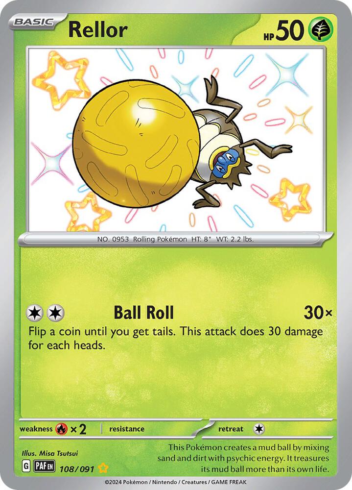 Pokemon Rellor 108/91 Paldean Fates