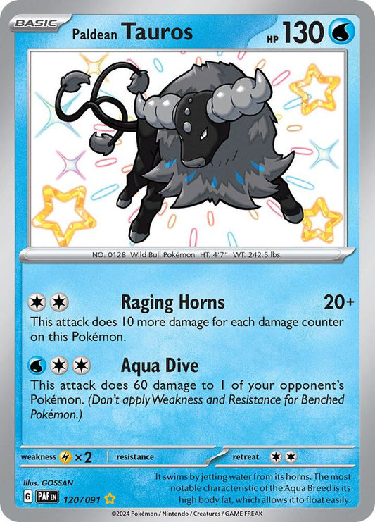 Pokemon Paldean Tauros 120/91 Paldean Fates
