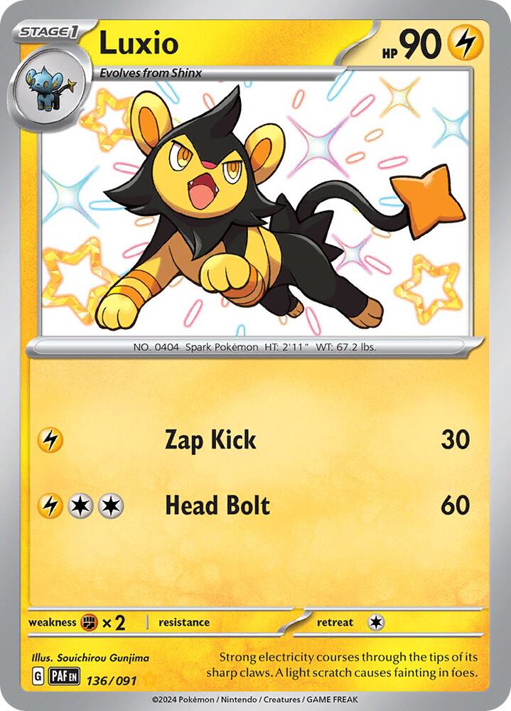 Pokemon Luxio 136/91 Paldean Fates