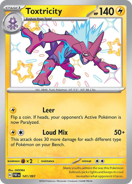 Pokemon Toxtricity 141/91 Paldean Fates