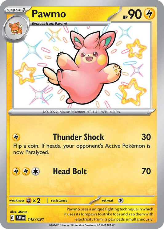 Pokemon Pawmo 143/91 Paldean Fates