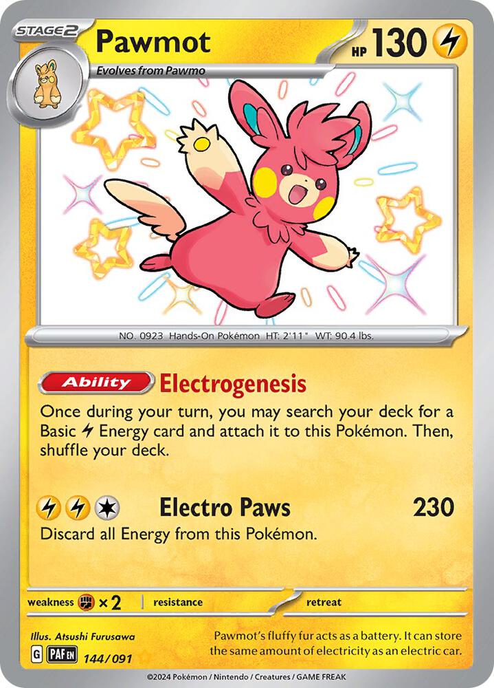 Pokemon Pawmot 144/91 Paldean Fates