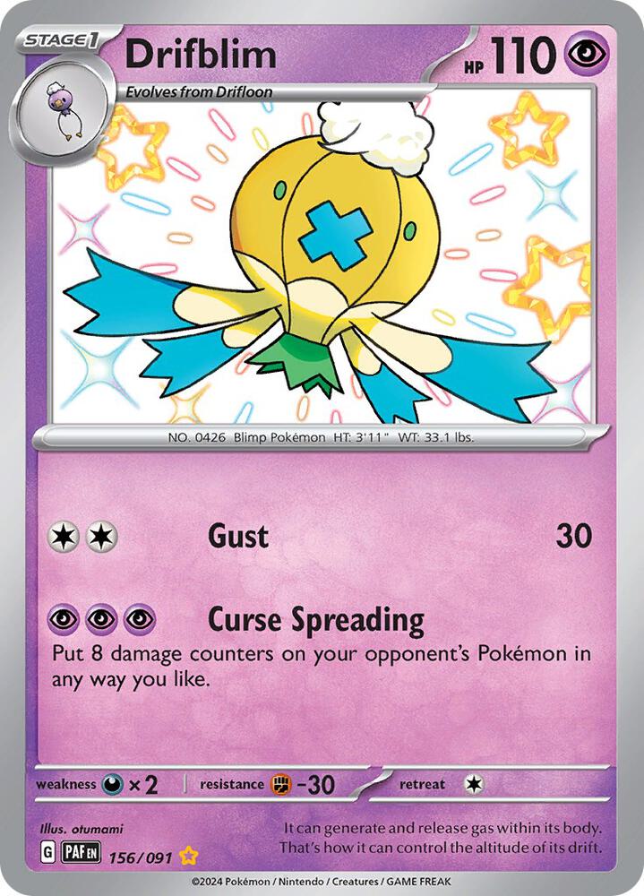 Pokemon Drifblim 156/91 Paldean Fates