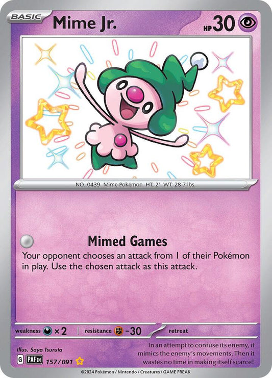 Pokemon Mime Jr. 157/91 Paldean Fates