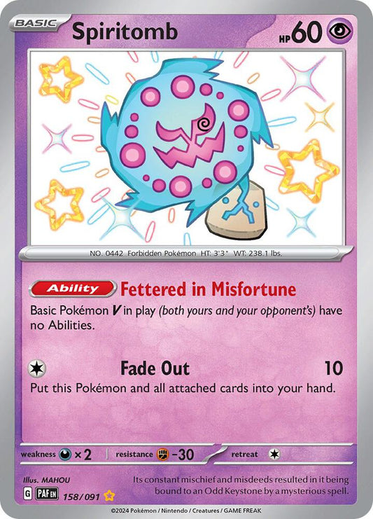 Pokemon Spiritomb 158/91 Paldean Fates