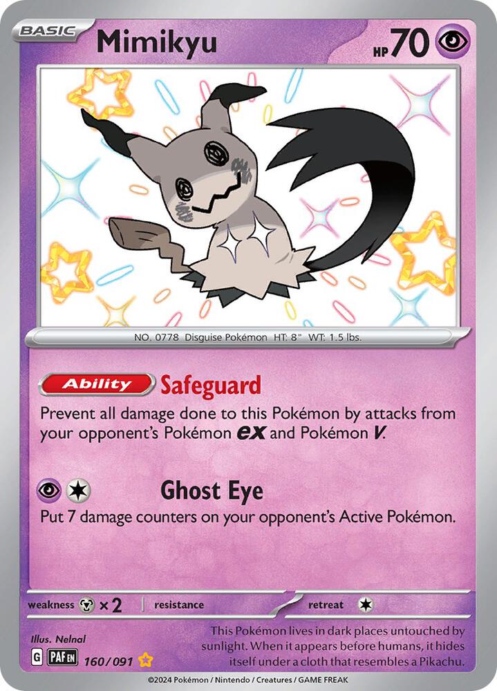Pokemon Mimikyu 160/91 Paldean Fates