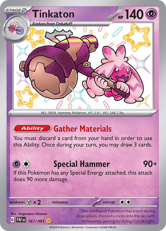 Pokemon Tinkaton 167/91 Paldean Fates