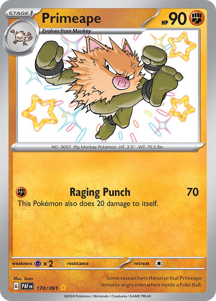 Pokemon Primeape 170/91 Paldean Fates