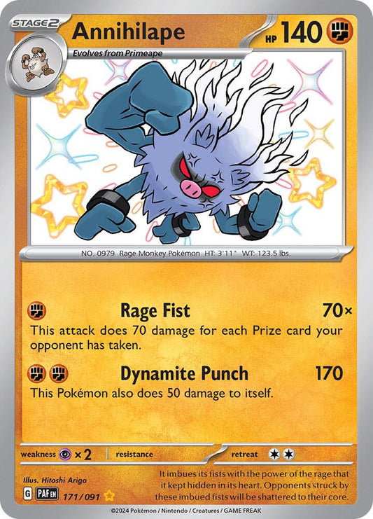 Pokemon Annihilape 171/91 Paldean Fates