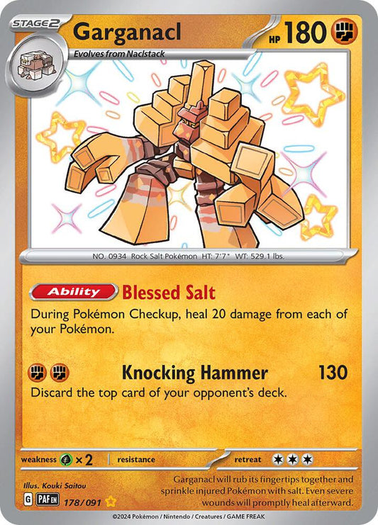 Pokemon Garganacl 178/91 Paldean Fates