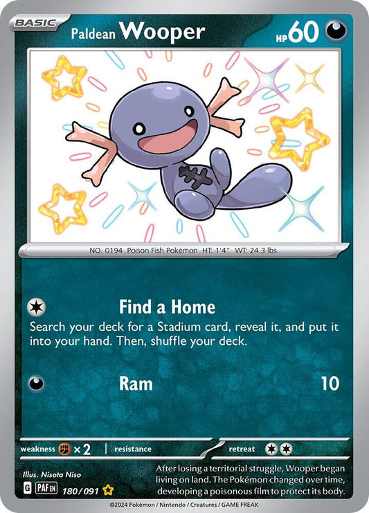 Pokemon Paldean Wooper 180/91 Paldean Fates
