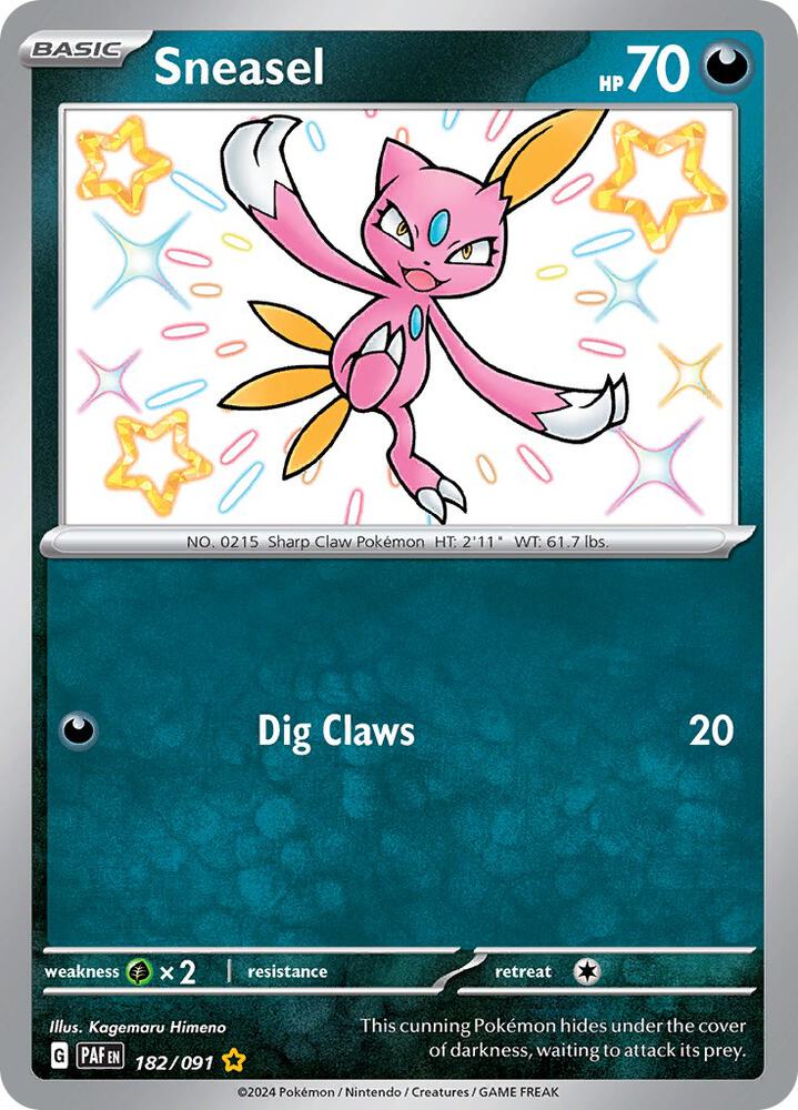 Pokemon Sneasel 182/91 Paldean Fates