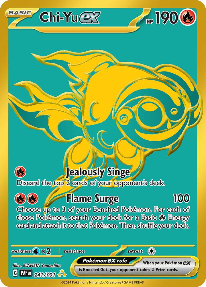 Pokemon Chi-Yu ex 241/91 Paldean Fates