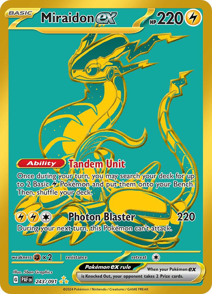 Pokemon Miraidon ex 243/91 Paldean Fates