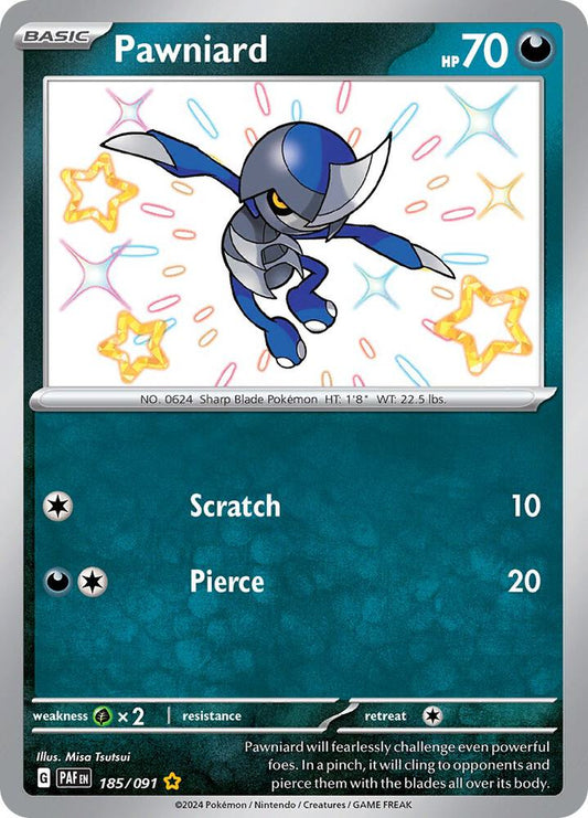 Pokemon Pawniard 185/91 Paldean Fates