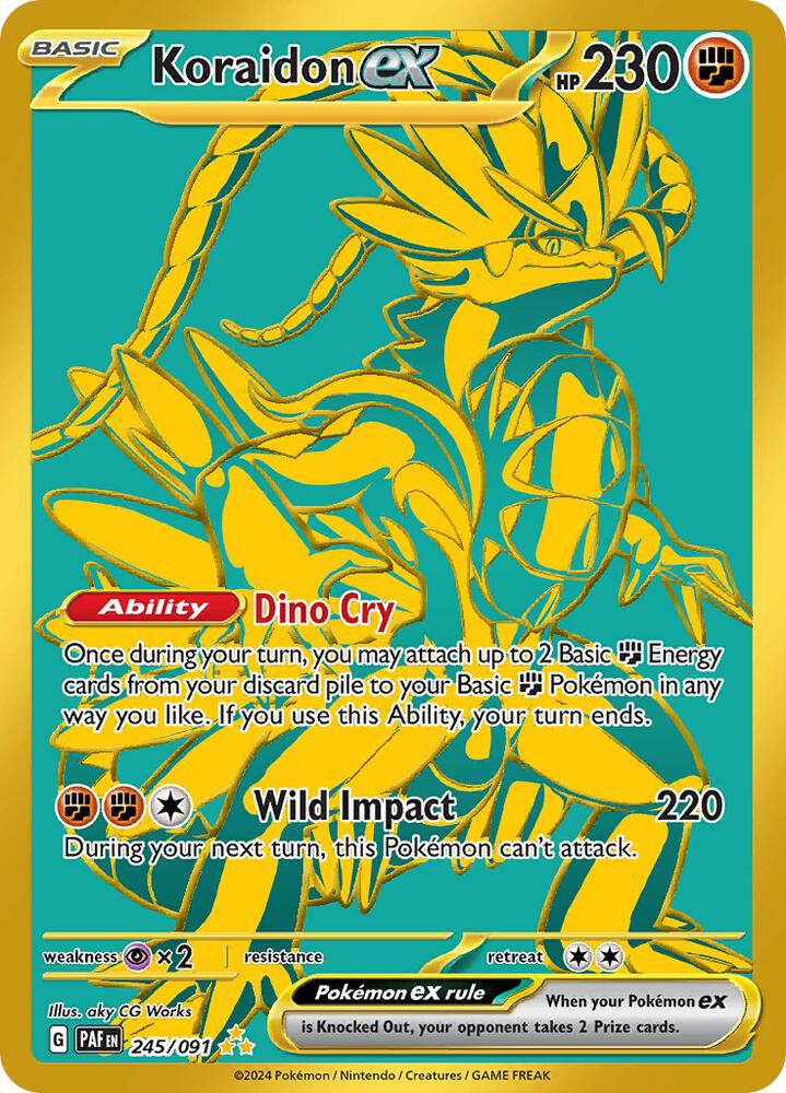 Pokemon Koraidon ex 245/91 Paldean Fates