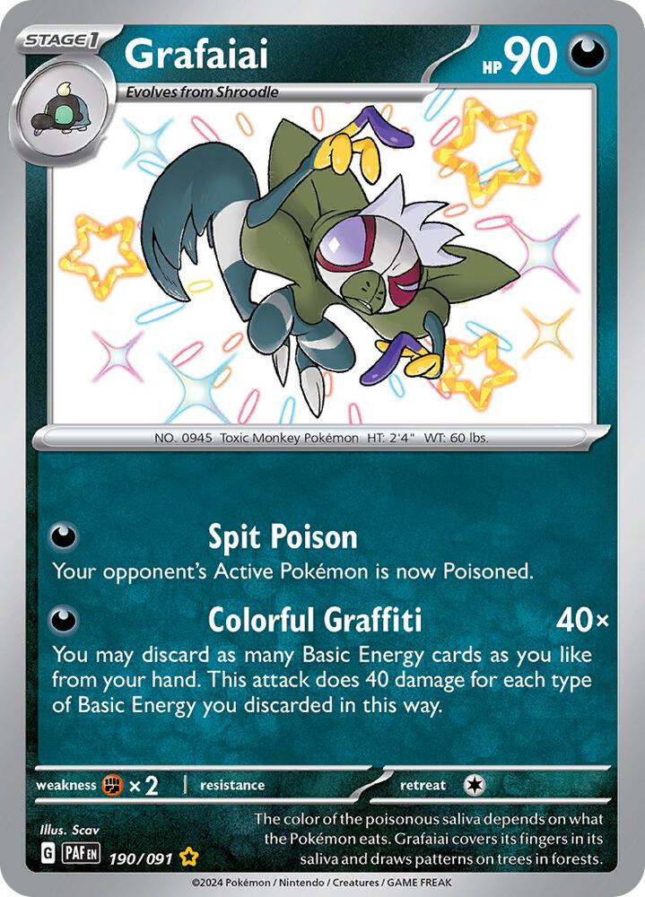 Pokemon Grafaiai 190/91 Paldean Fates